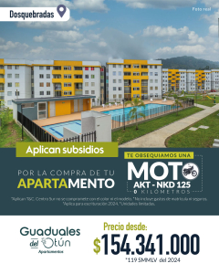 Guaduales del Otún apartamentos VIS en Risaralda