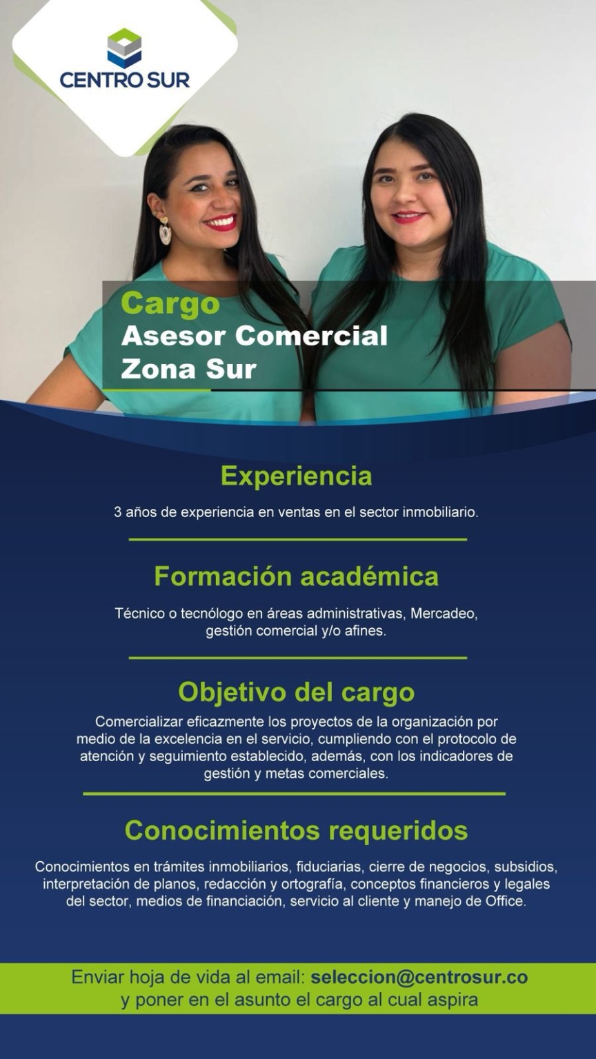 vacantes constructora Centro Sur